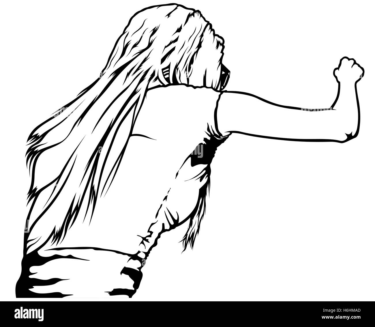 Woman With Long Hair Stock Vector Image & Art - Alamy