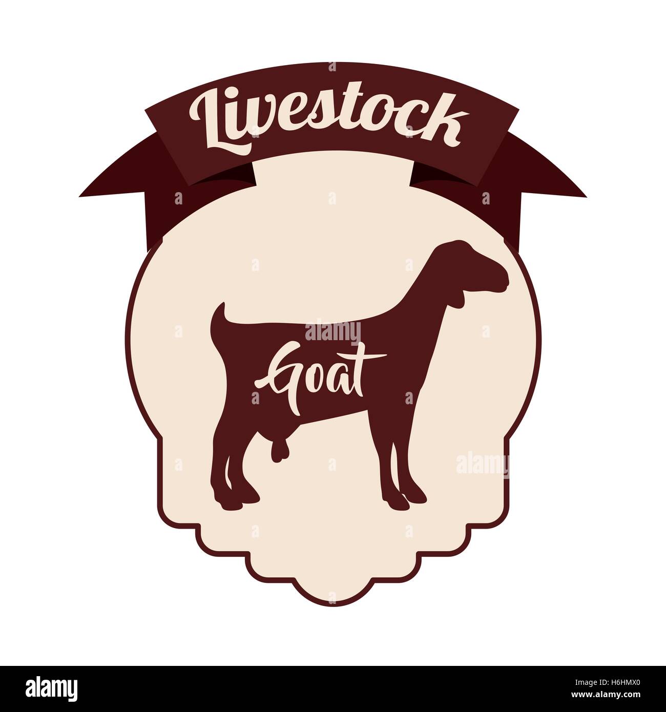 Goat icon. Livestock animal life nature and fauna theme. Isolated ...