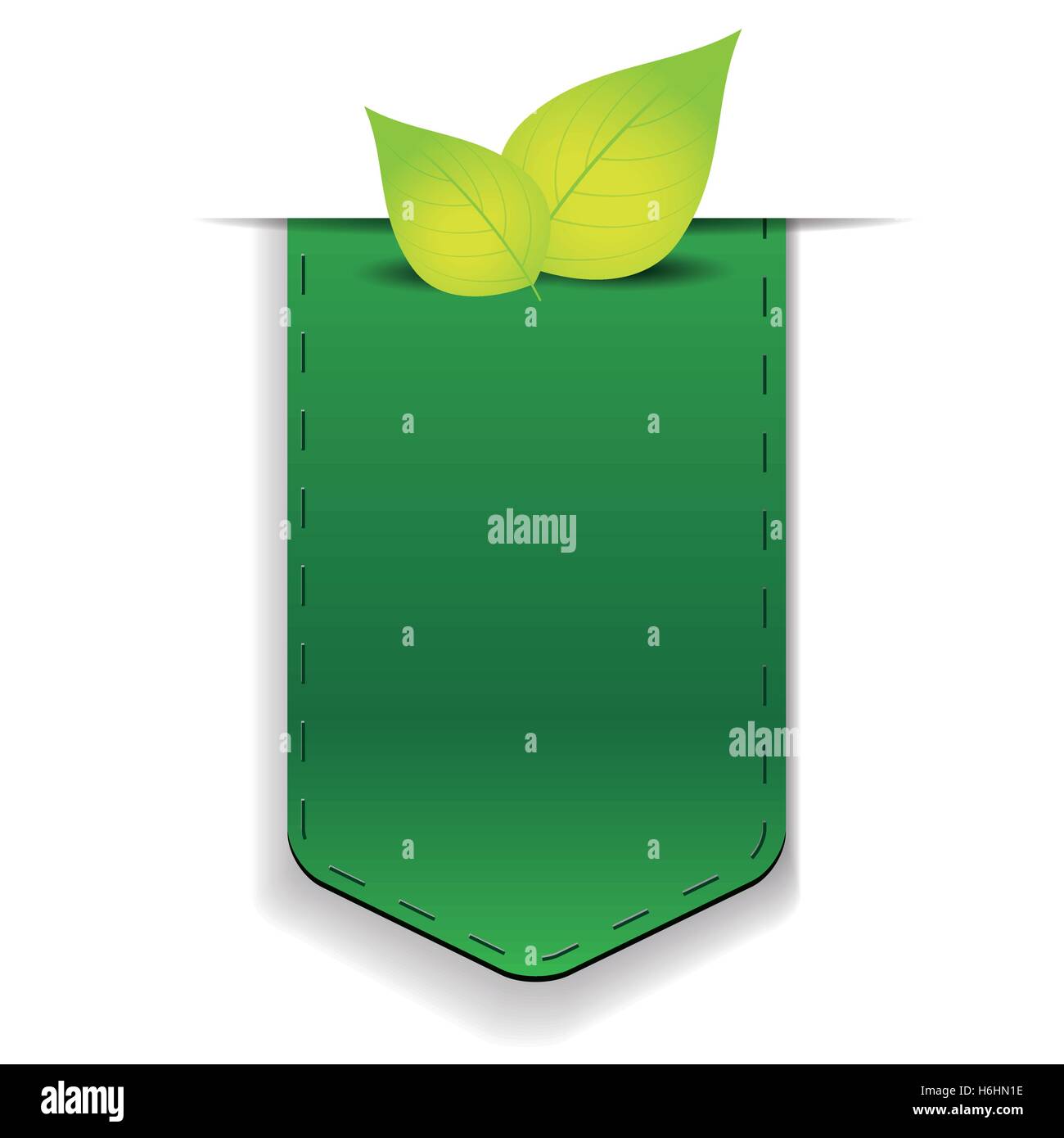 Empty Nature ribbon with leaf Stock Vector Image & Art - Alamy