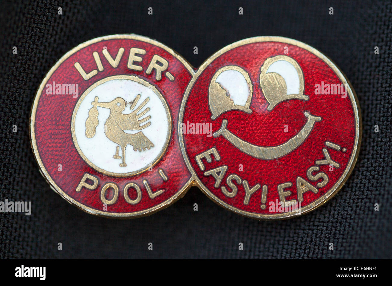 Old Vintage Liverpool FC Football Club Badge Easy Peasy Stock Photo