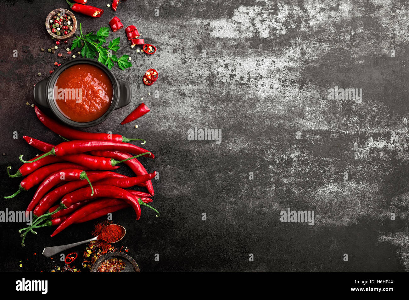 spicy chili sauce, ketchup Stock Photo Alamy