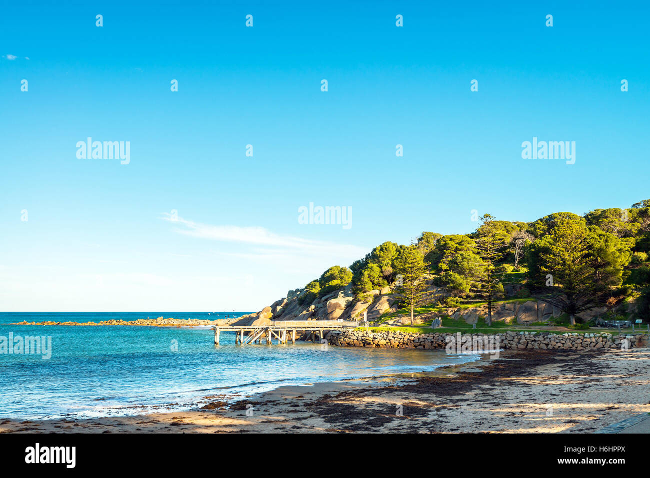 Port Elliot beach view at Horseshoe Bay, South Australia Stock Photo