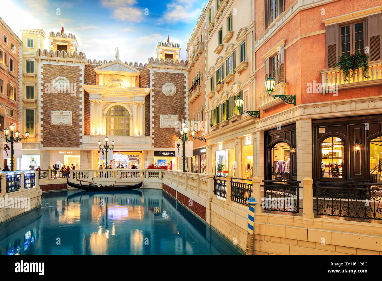 The Grand Canal Shoppes inside the Venetian Hotel, Cotai, Macao. Stock Photo