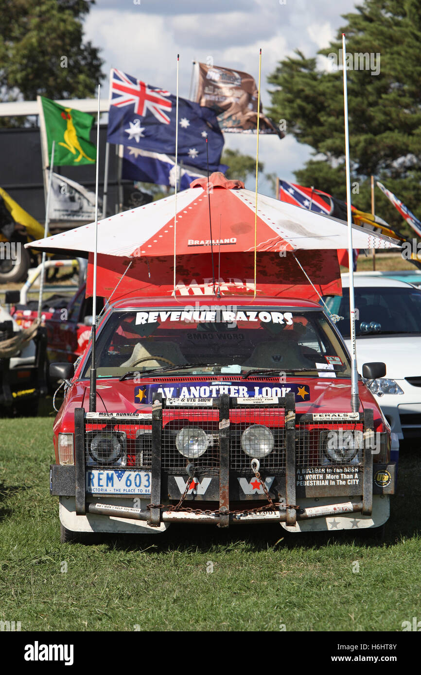 Ute Muster (Australian Pickup Meet) at Lang Lang. Victoria, Australia. Stock Photo