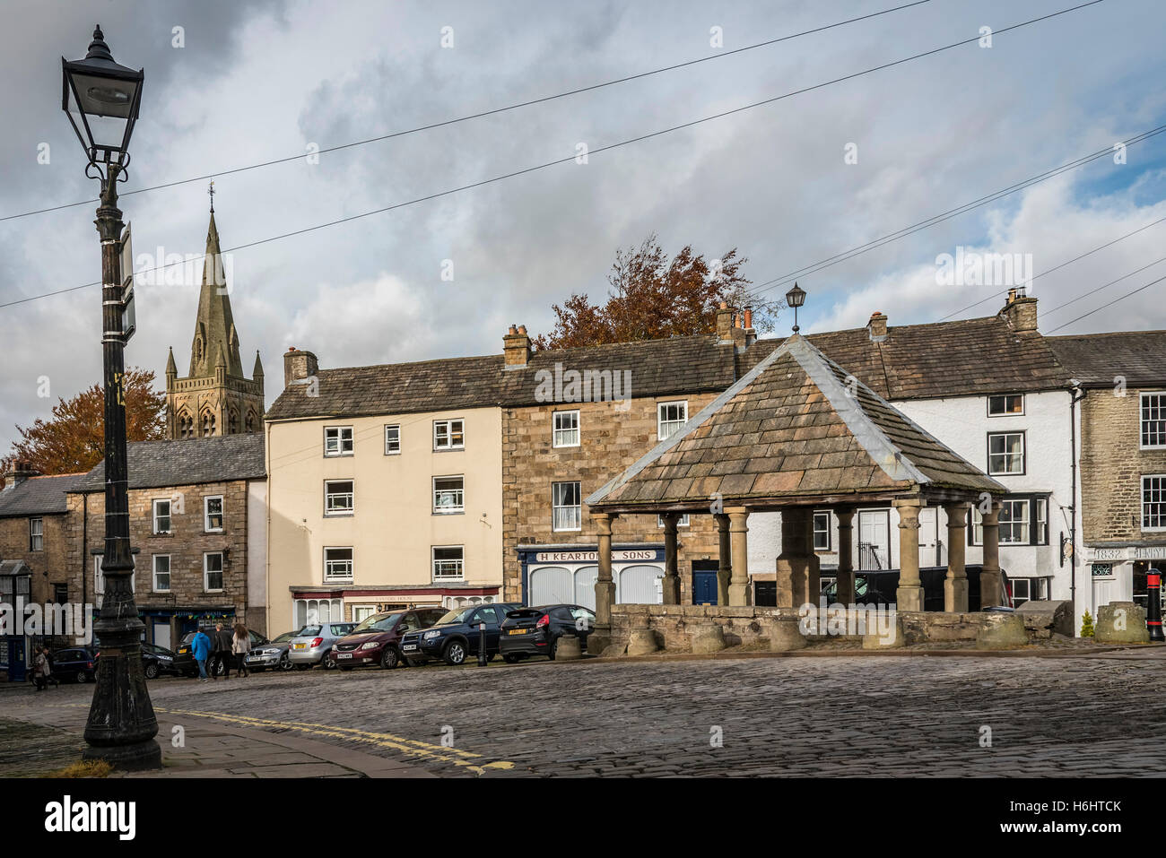 The Market square in the centre of Alston the highest village in
