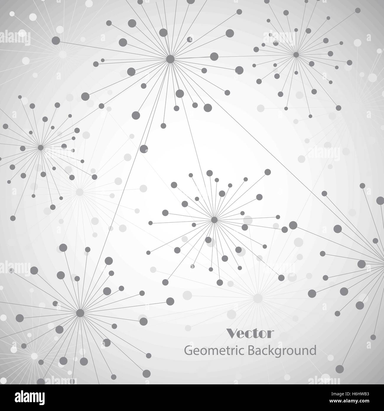 Abstract geometric background with connected lines and dots. Vector ...