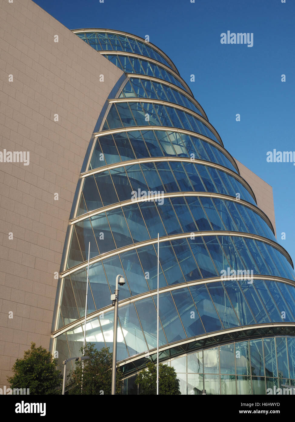 modern architecture new glass curved angled Convention Center Centre