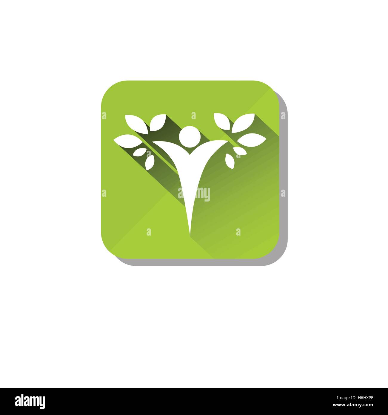 Eco Organic Environment Clean Care Icon Flat Vector Illustration Stock