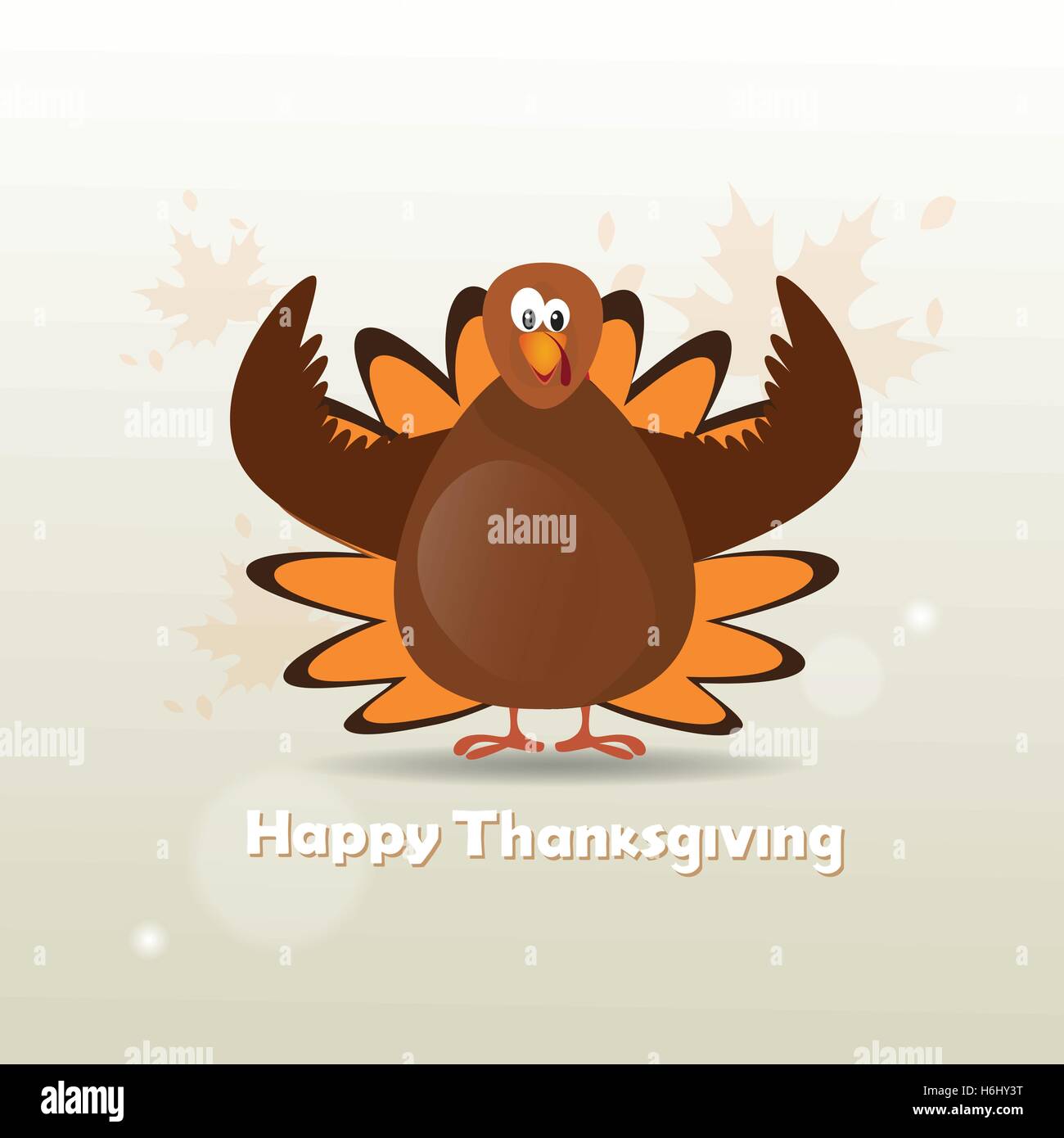 Happy Thanksgiving Day Turkey Autumn Traditional Holiday Banner