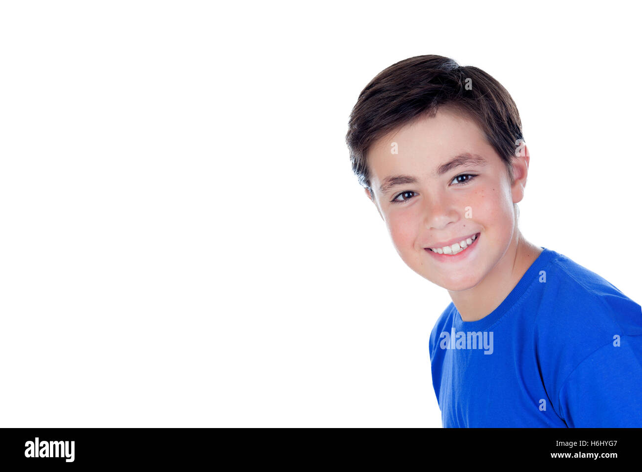 Adorable boy isolated on a white background Stock Photo - Alamy