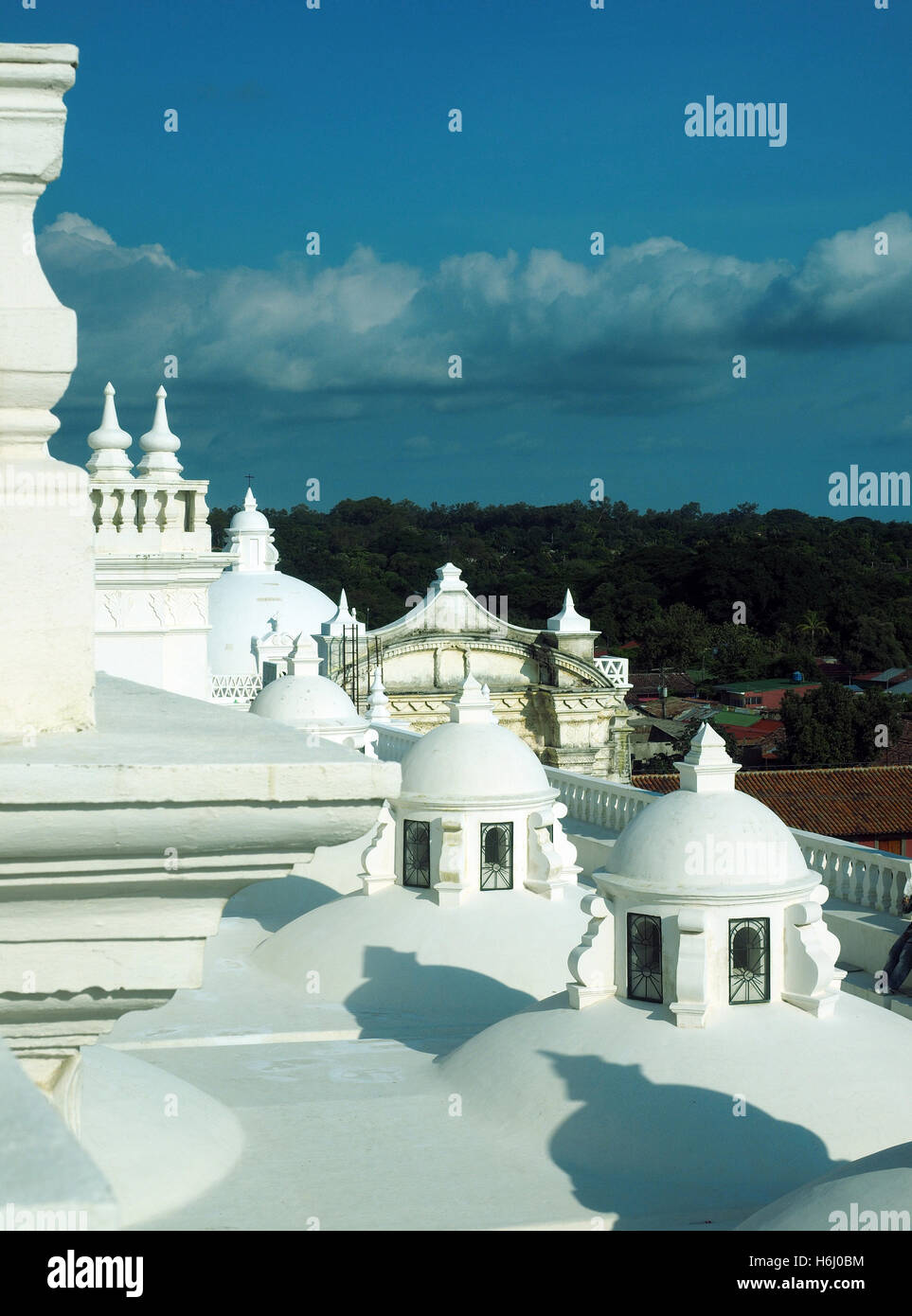 rooftop domes Cathedral of Leon Nicaragua Central America Stock Photo