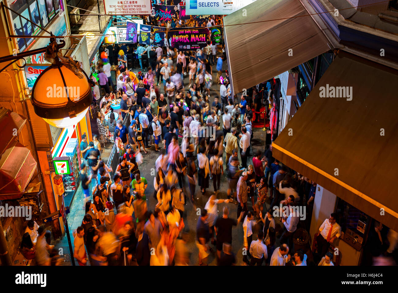 The famous Lan Kwai Fong bar area, Hong Kong, China Stock Photo - Alamy