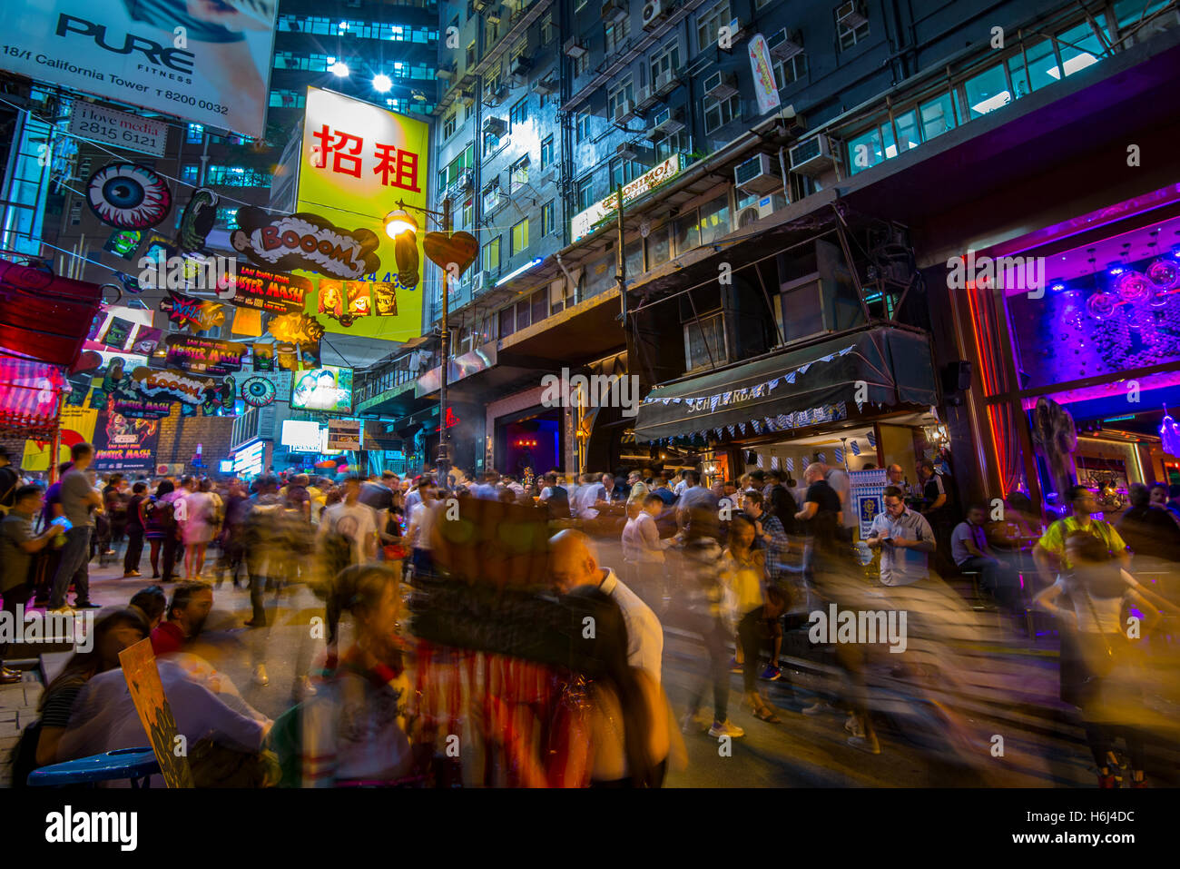 The famous Lan Kwai Fong bar area, Hong Kong, China Stock Photo Alamy