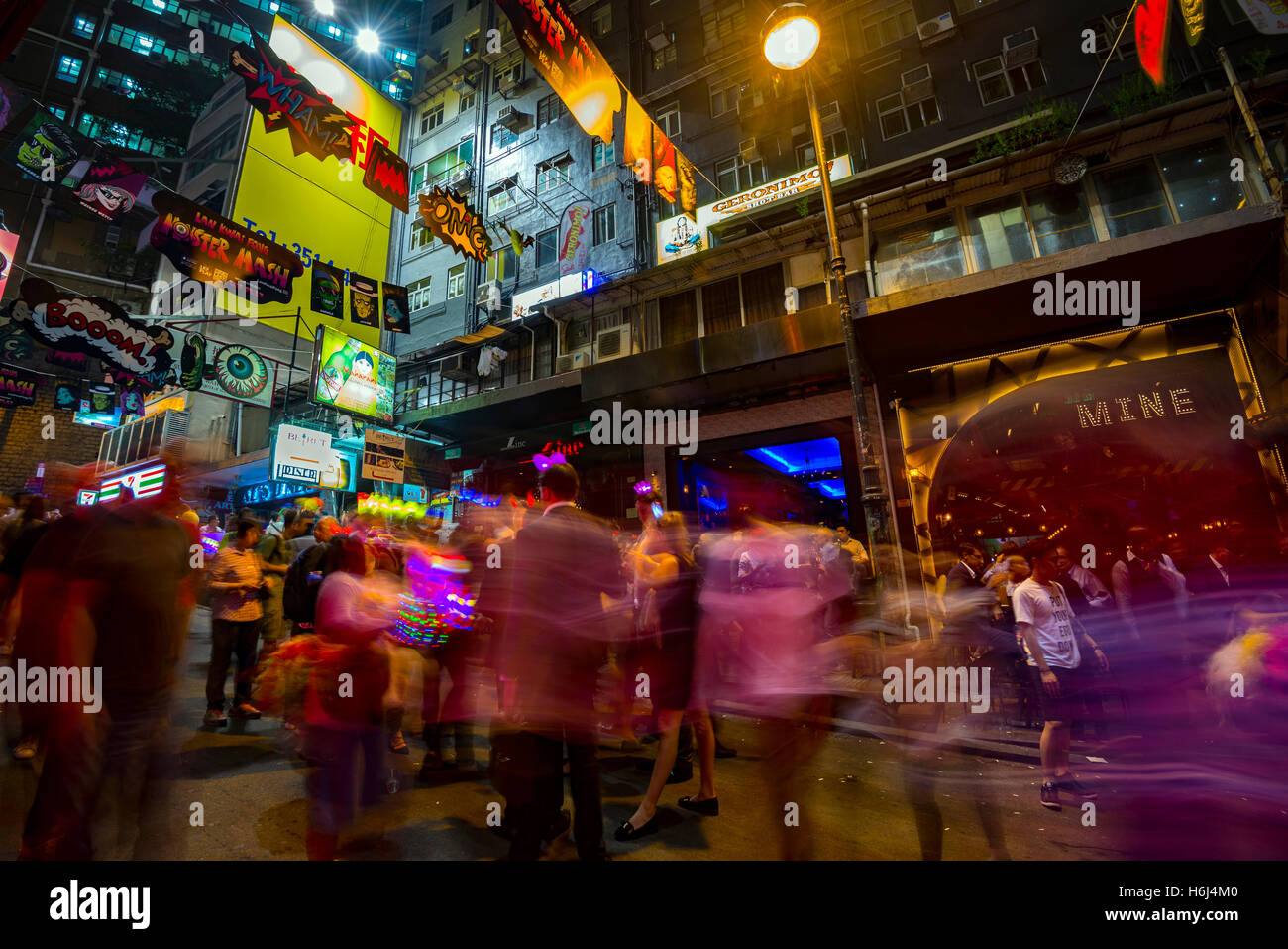 The famous Lan Kwai Fong bar area, Hong Kong, China Stock Photo - Alamy