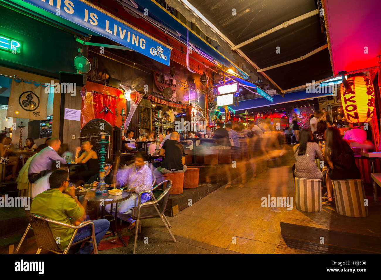 The famous Lan Kwai Fong bar area, Hong Kong, China Stock Photo - Alamy