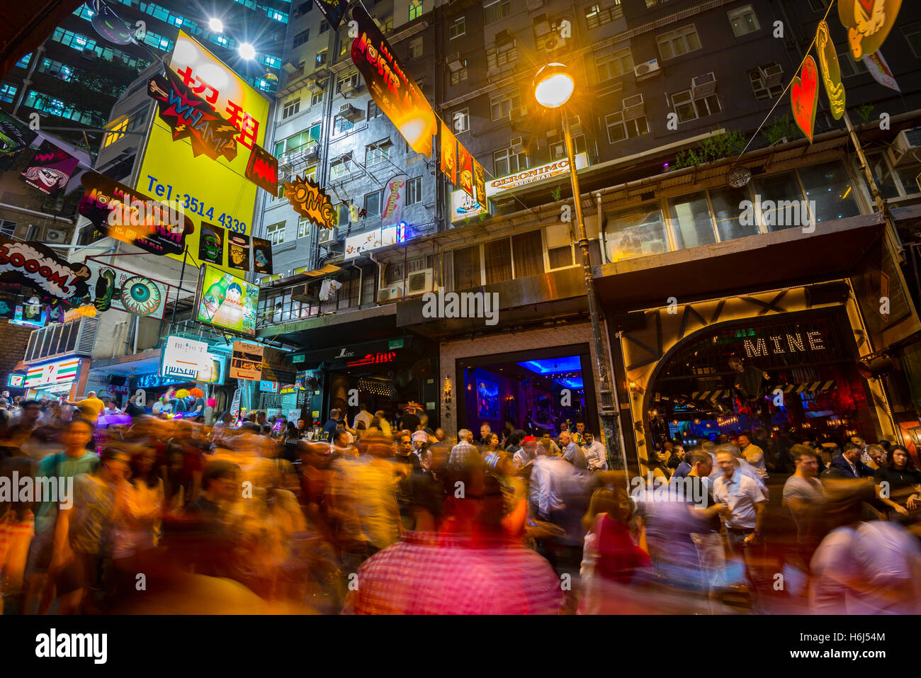 The famous Lan Kwai Fong bar area, Hong Kong, China Stock Photo - Alamy