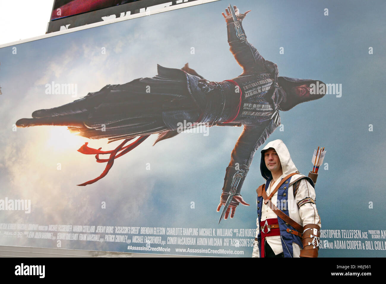 London, UK. 29th October 2016. Participants dressed for Assassins Creed at day two of MCM London Comic Con, one of the largest pop culture events in the UK taking place at Excel London. Credit:  Paul Brown/Alamy Live News Stock Photo