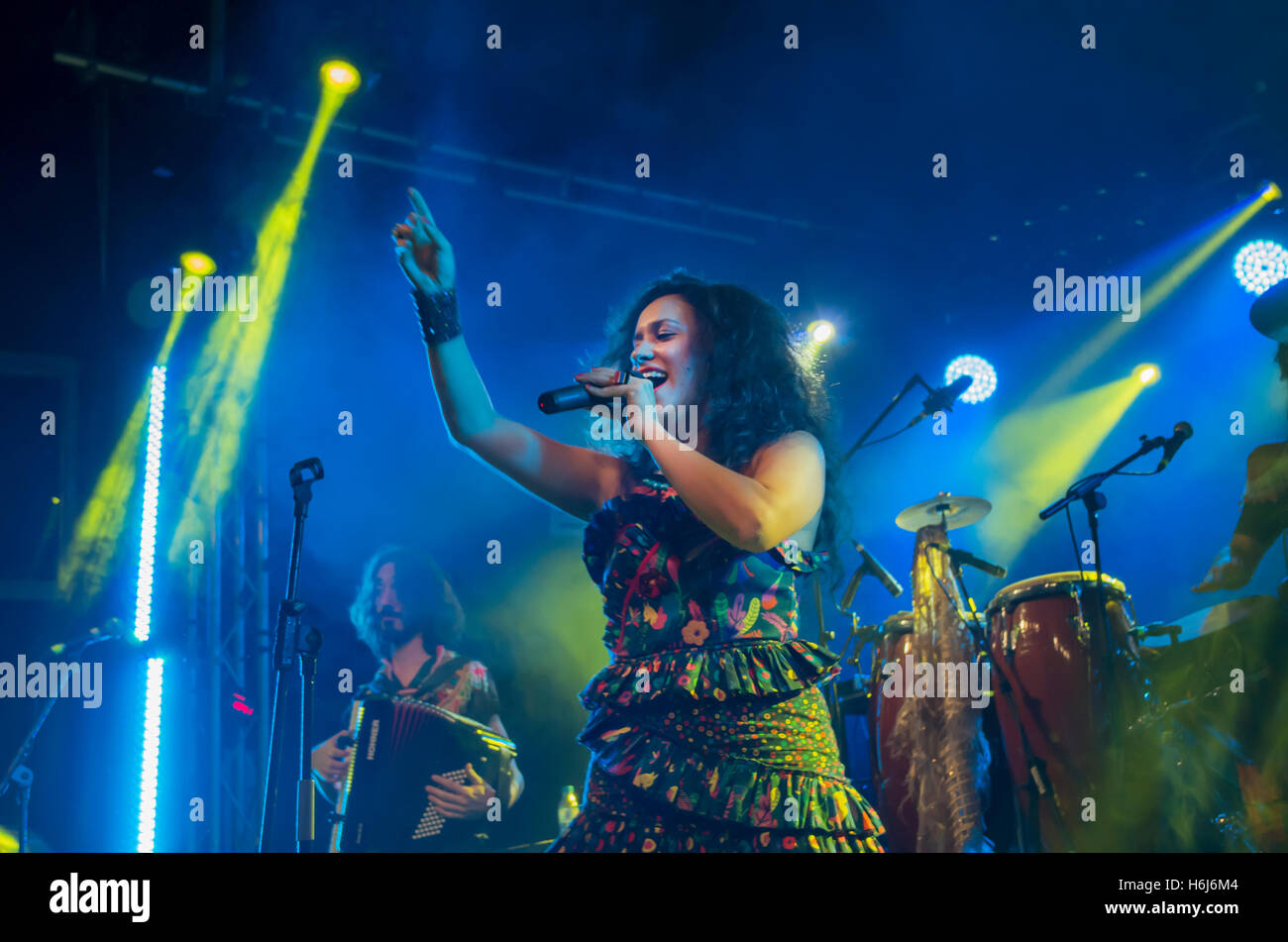 Madrid, Spain. 28th October, 2016. Argentinian songwriter and singer La Yegros performed at Sala But in Madrid in front of an enthusiastic crowd of fans of all ages. Credit:  Lora Grigorova/Alamy Live News Stock Photo