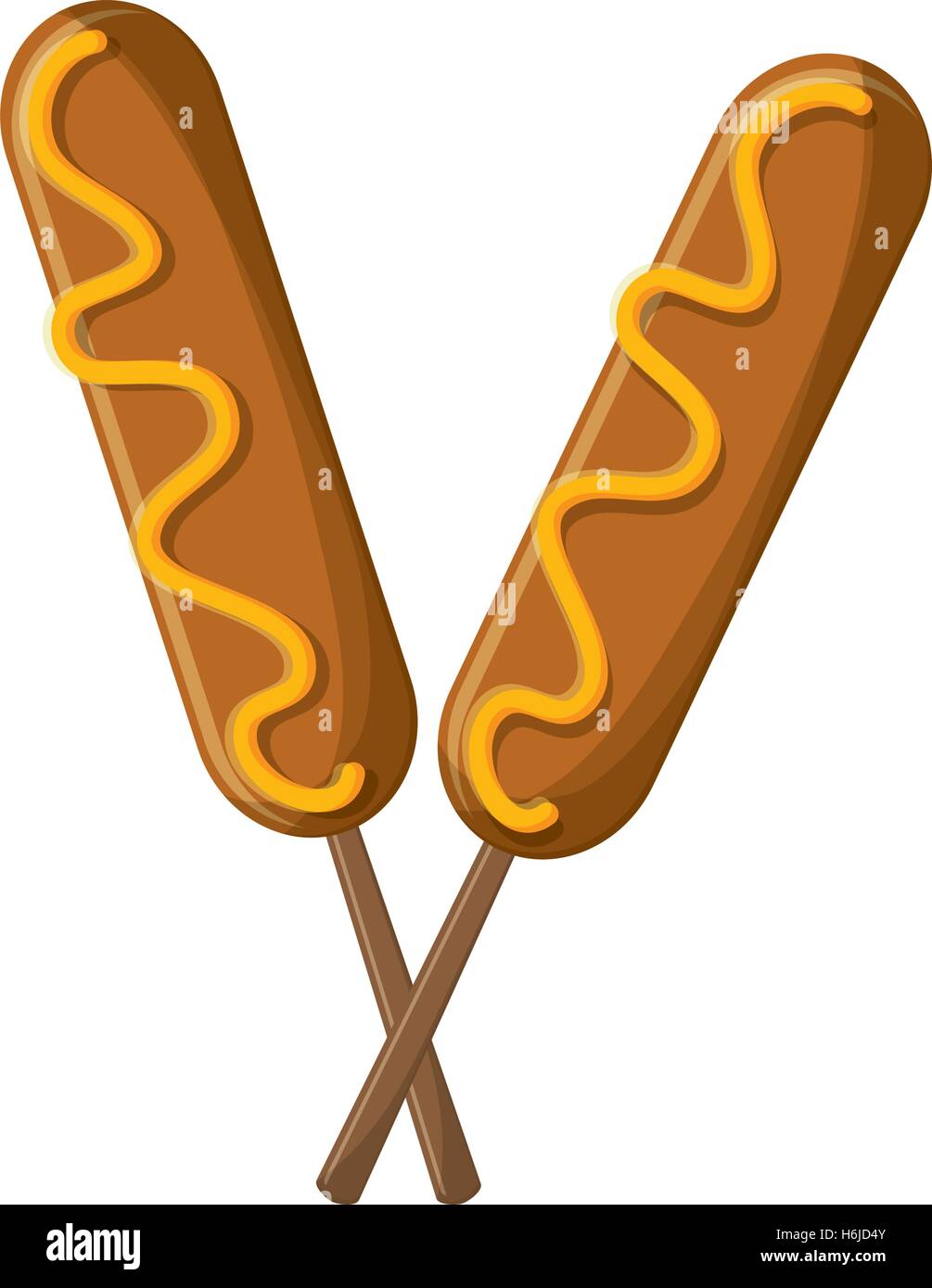 Corn dog of fair food design Stock Vector Image Art Alamy