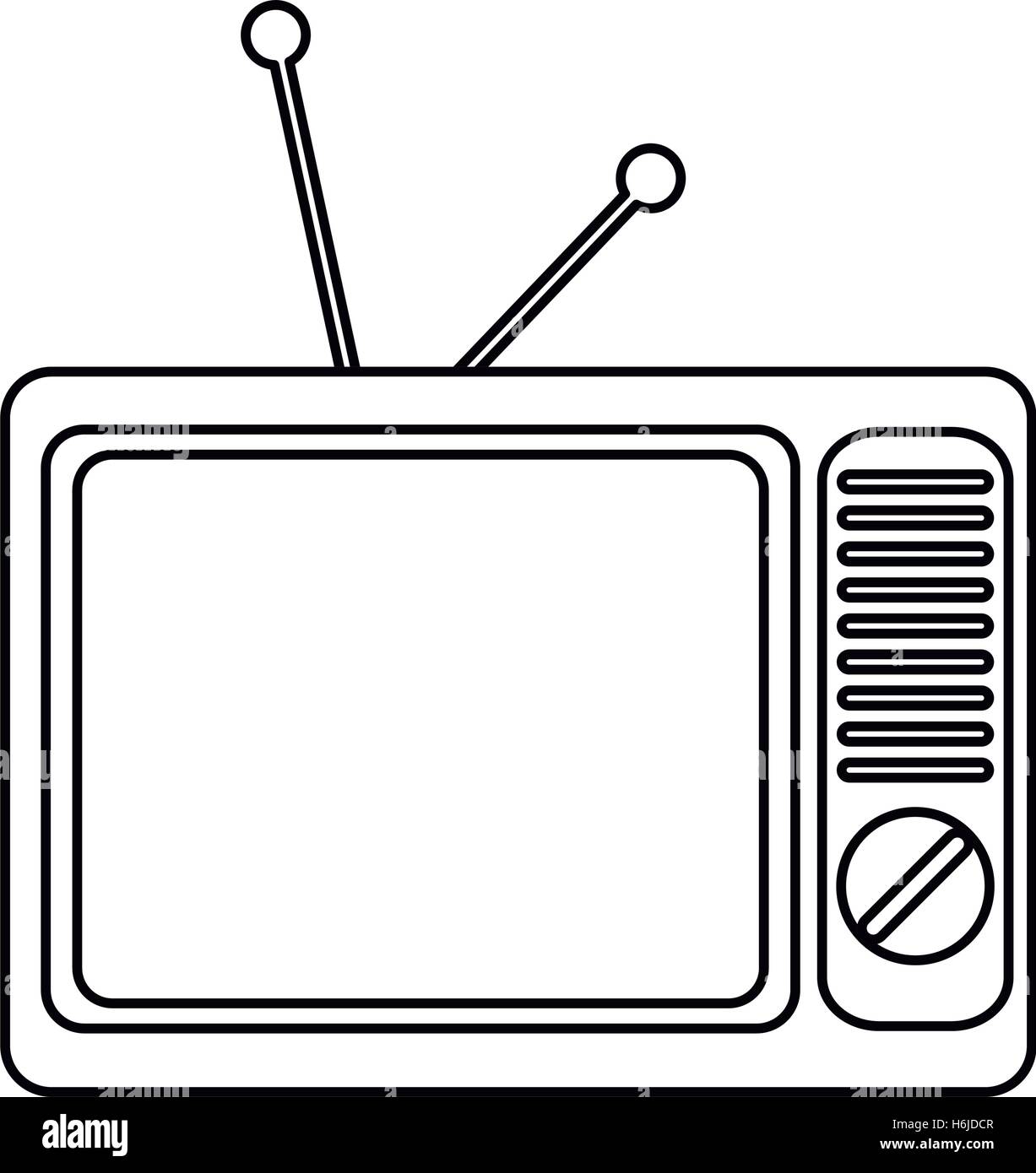 Isolated retro tv design Stock Vector Image & Art - Alamy