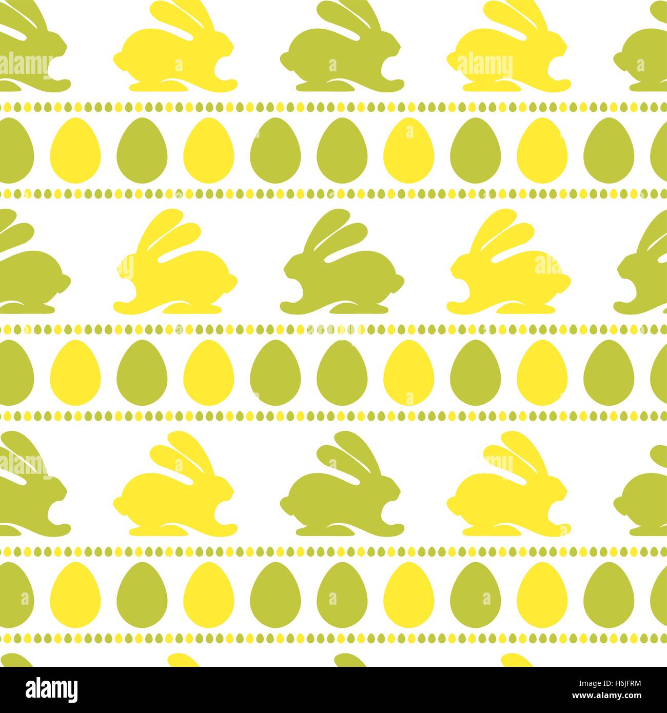 Seamless easter pattern with silhouette rabbit and eggs vector Stock ...