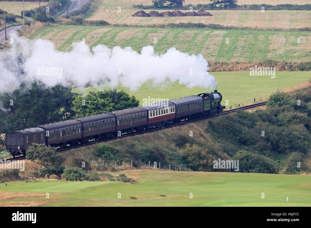 Steam train LNER B12 4-6-0 8572 North Norfolk Railway Stock Photo