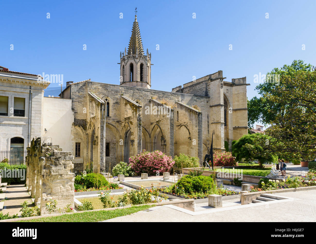 The Protestant church, Temple Saint-Martial d'Avignon from Square Agricol Perdiguier, Avignon, France Stock Photo