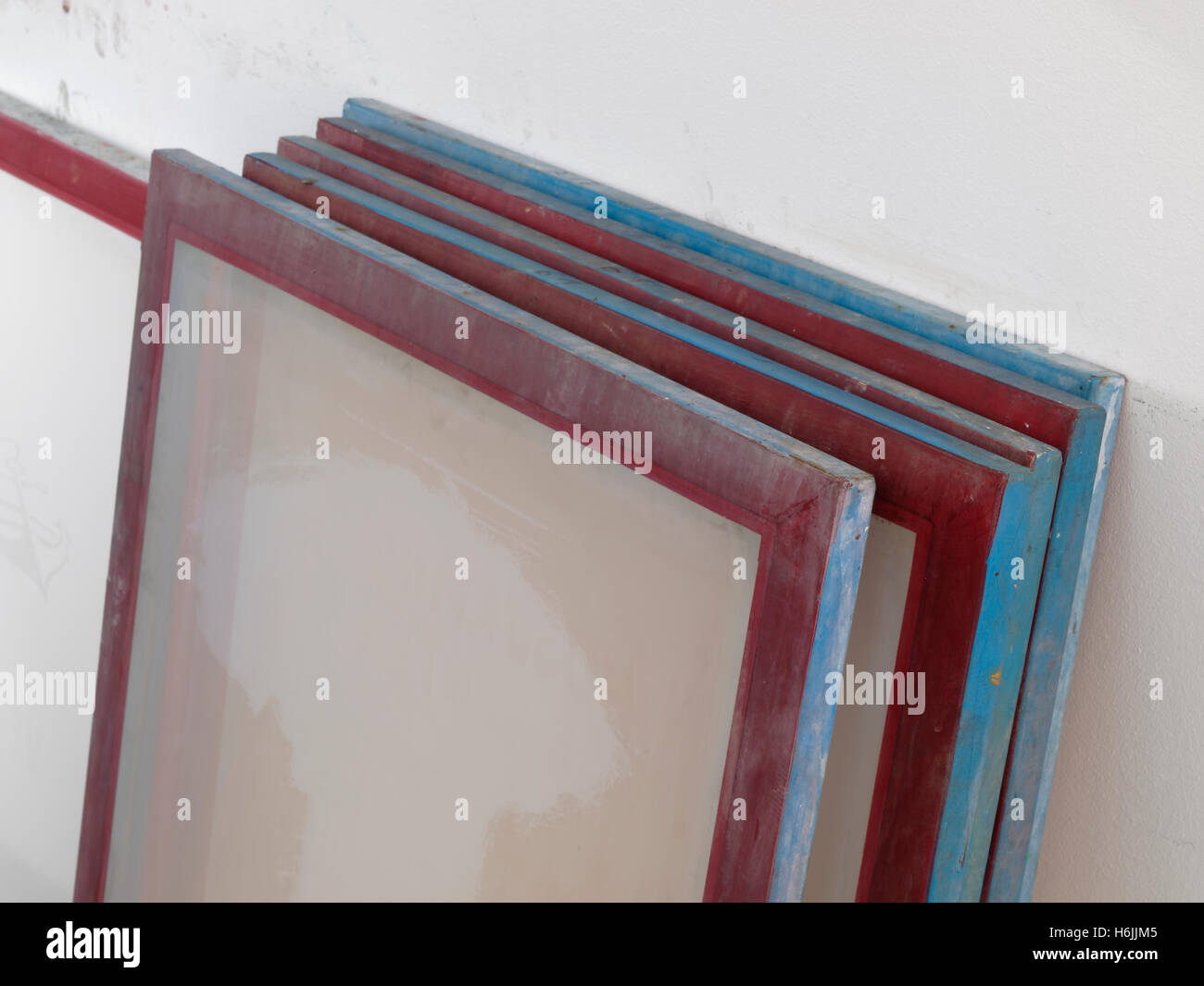 Screen printing screens Stock Photo Alamy