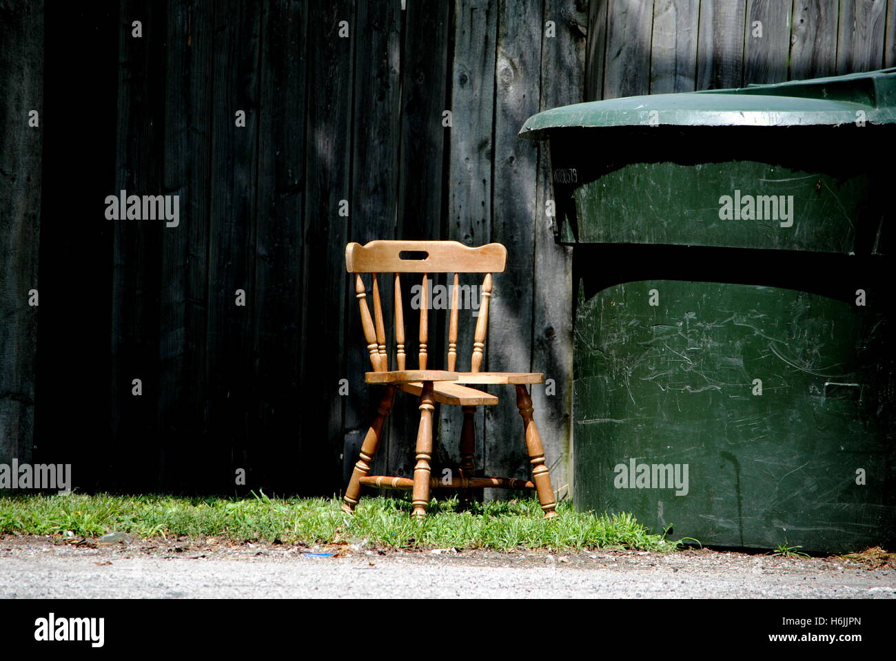 Discarded Chair Stock Photo