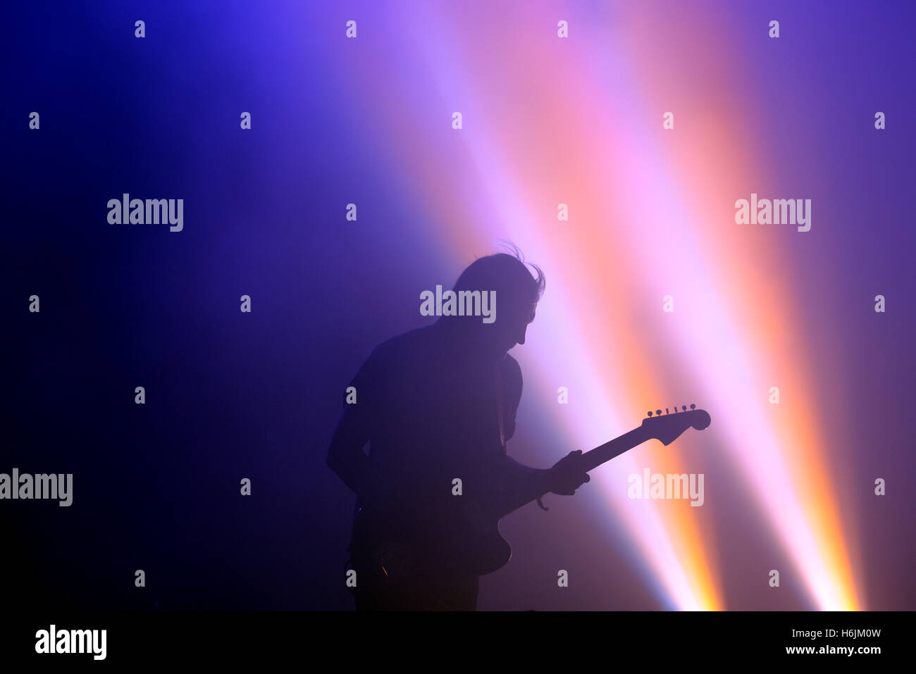 BENICASSIM, SPAIN - JUL 18: Los Planetas (Spanish band) in concert at FIB Festival on July 18, 2015 in Benicassim, Spain. Stock Photo