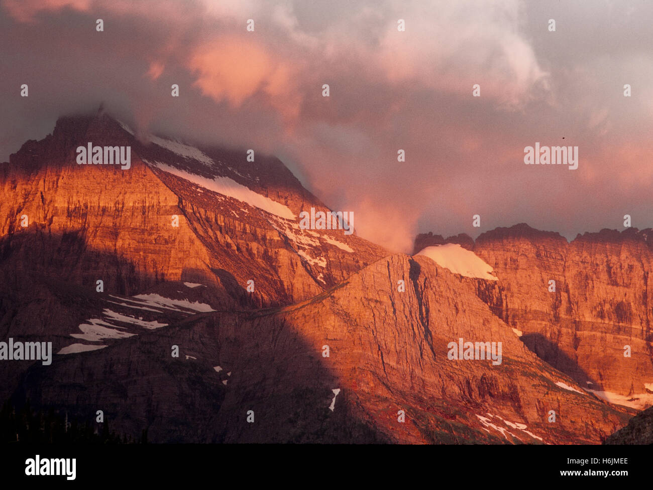 Many Glaciers area of Glacier National Park Stock Photo Alamy
