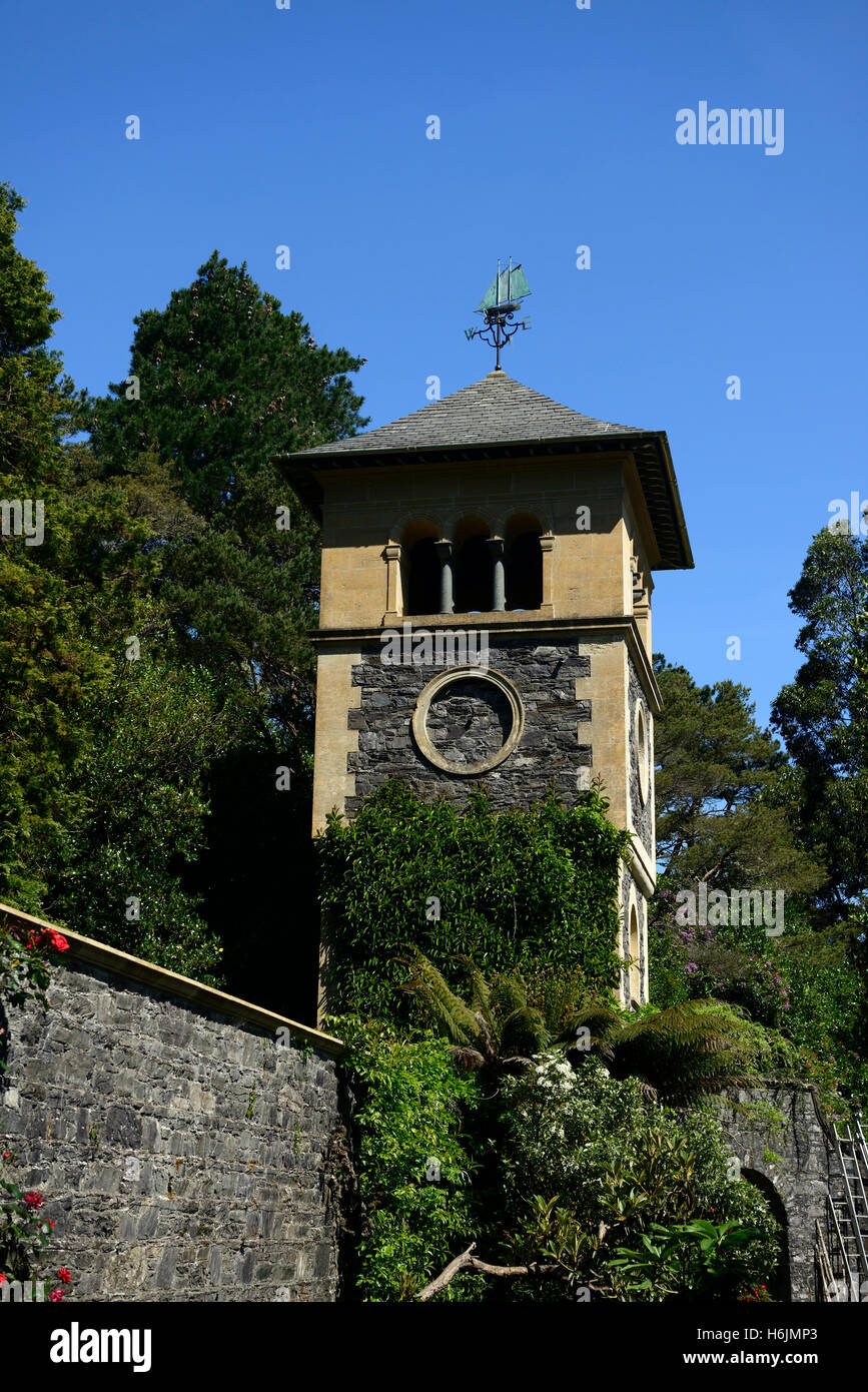 Ilnacullin gardens Garinish garnish island clock tower Annan Bryce Harold Peto OPW Bearea Peninsula RM Ireland Stock Photo