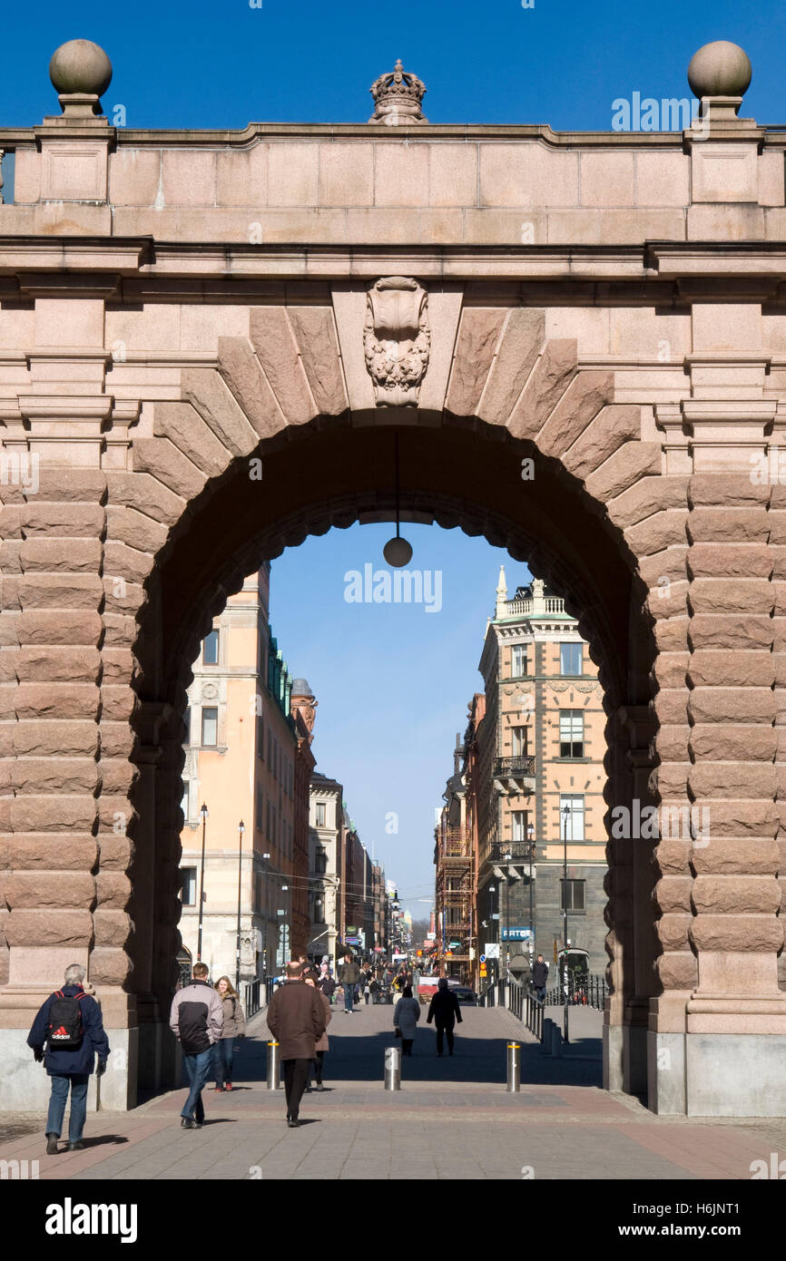 Drottninggatan shopping street, Stockholm, Sweden, Scandinavia, Europe Stock Photo