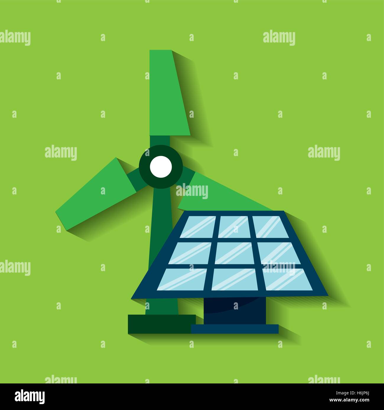 ecological alternative energy green vector illustration design Stock ...