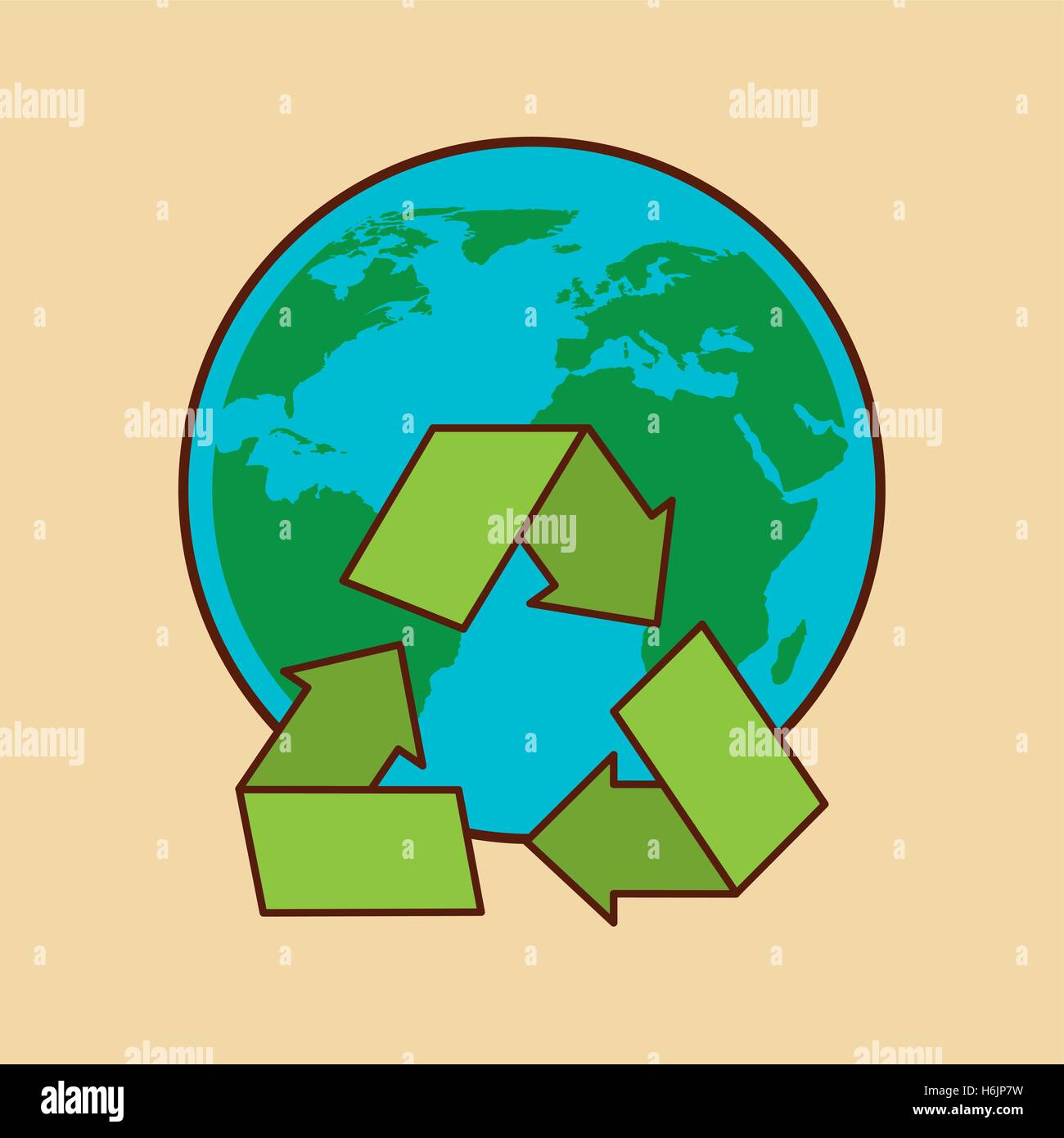 recycle arrows symbol ecology vector illustration design Stock Vector ...