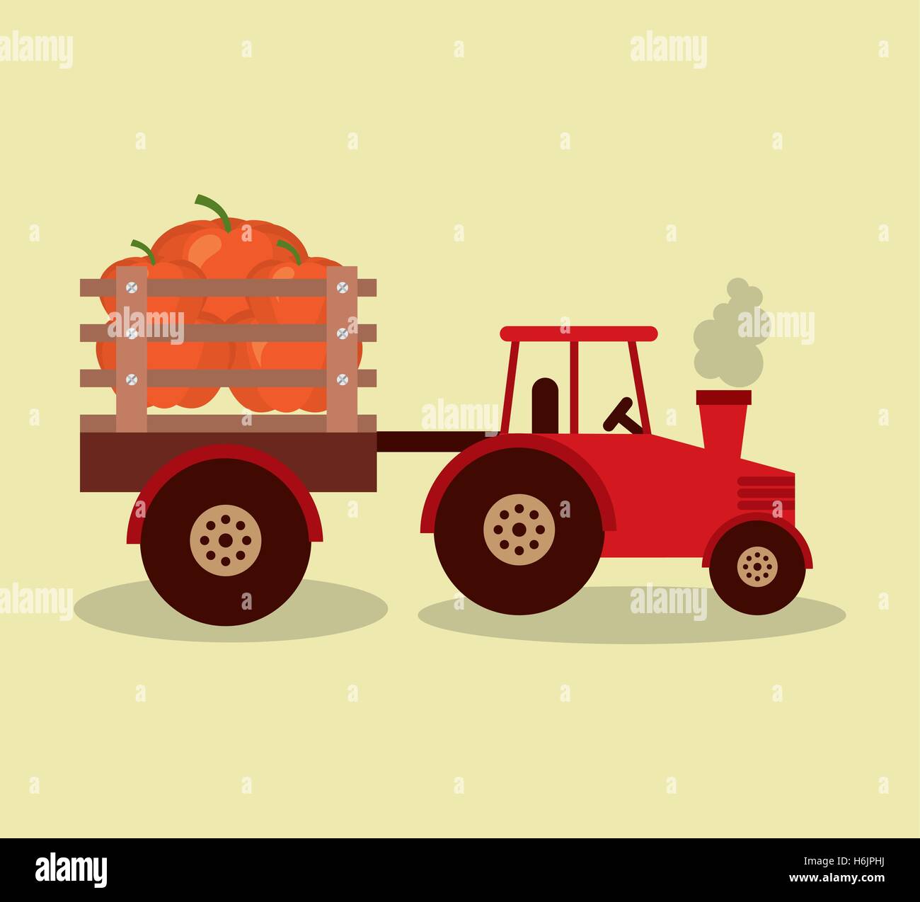 tractor farm with vegetables vector illustration design Stock Vector ...