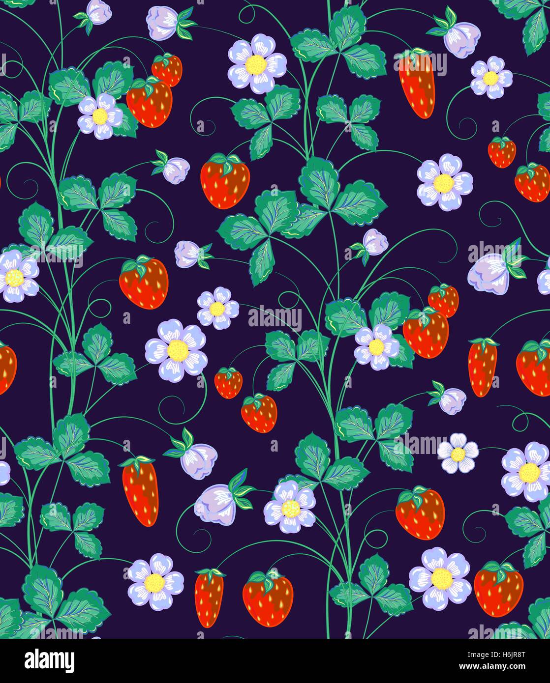 Vector hand drawn seamless strawberry pattern Stock Vector Image & Art ...