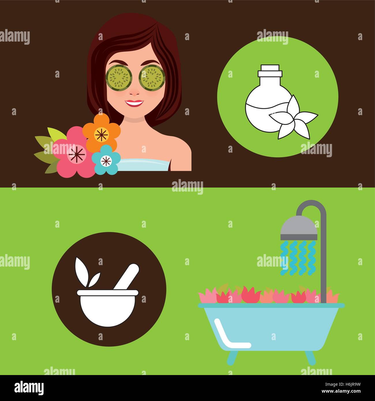 natural spa center icons vector illustration design Stock Vector Image ...