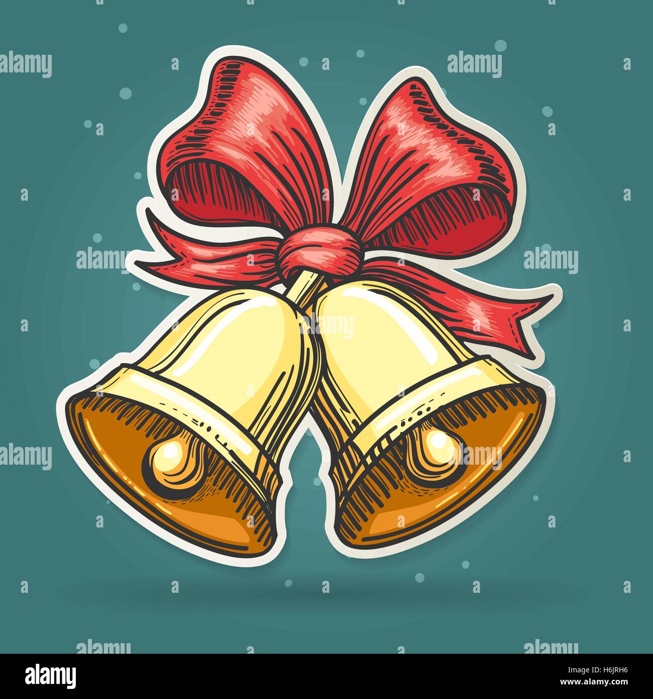 Jingle bells sign icon Royalty Free Vector Image