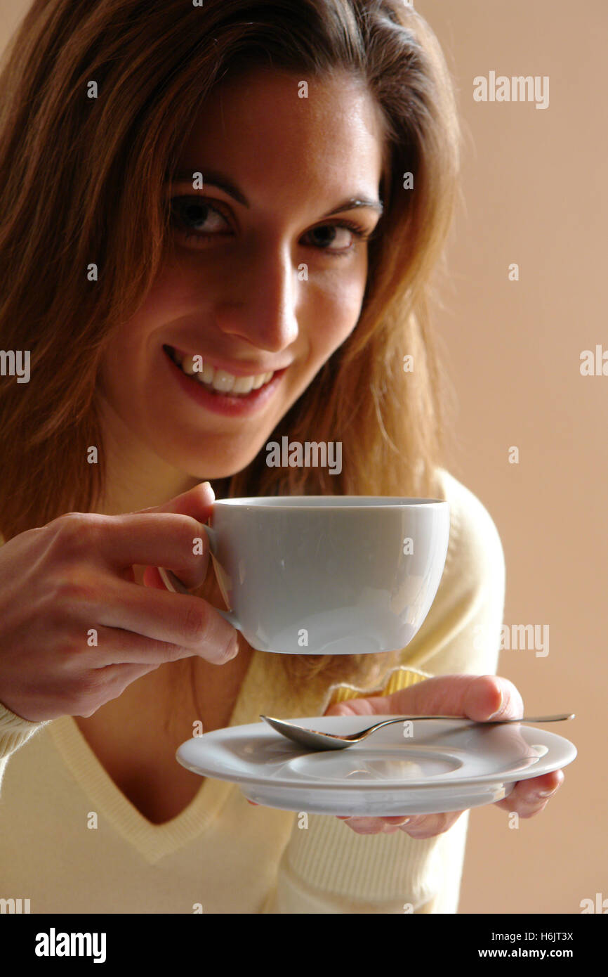 makes coffee a pleasure Stock Photo Alamy