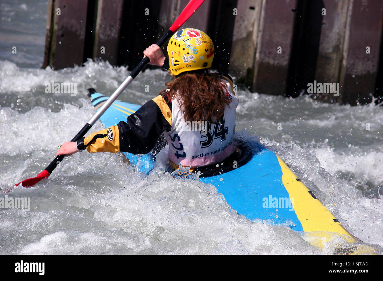 whitewater slalom Stock Photo