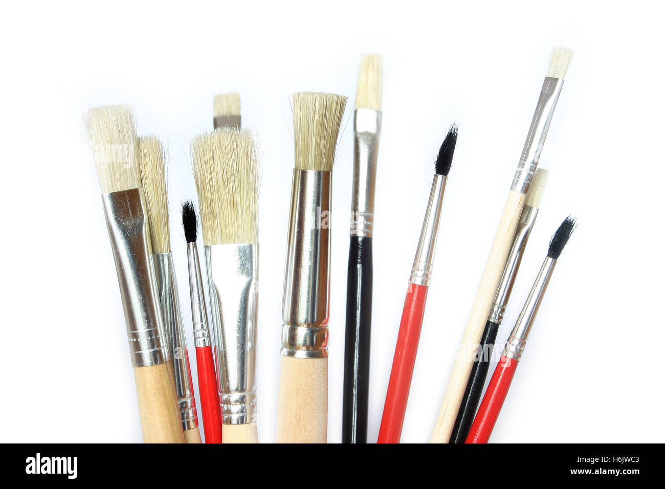 many different paint brush Stock Photo