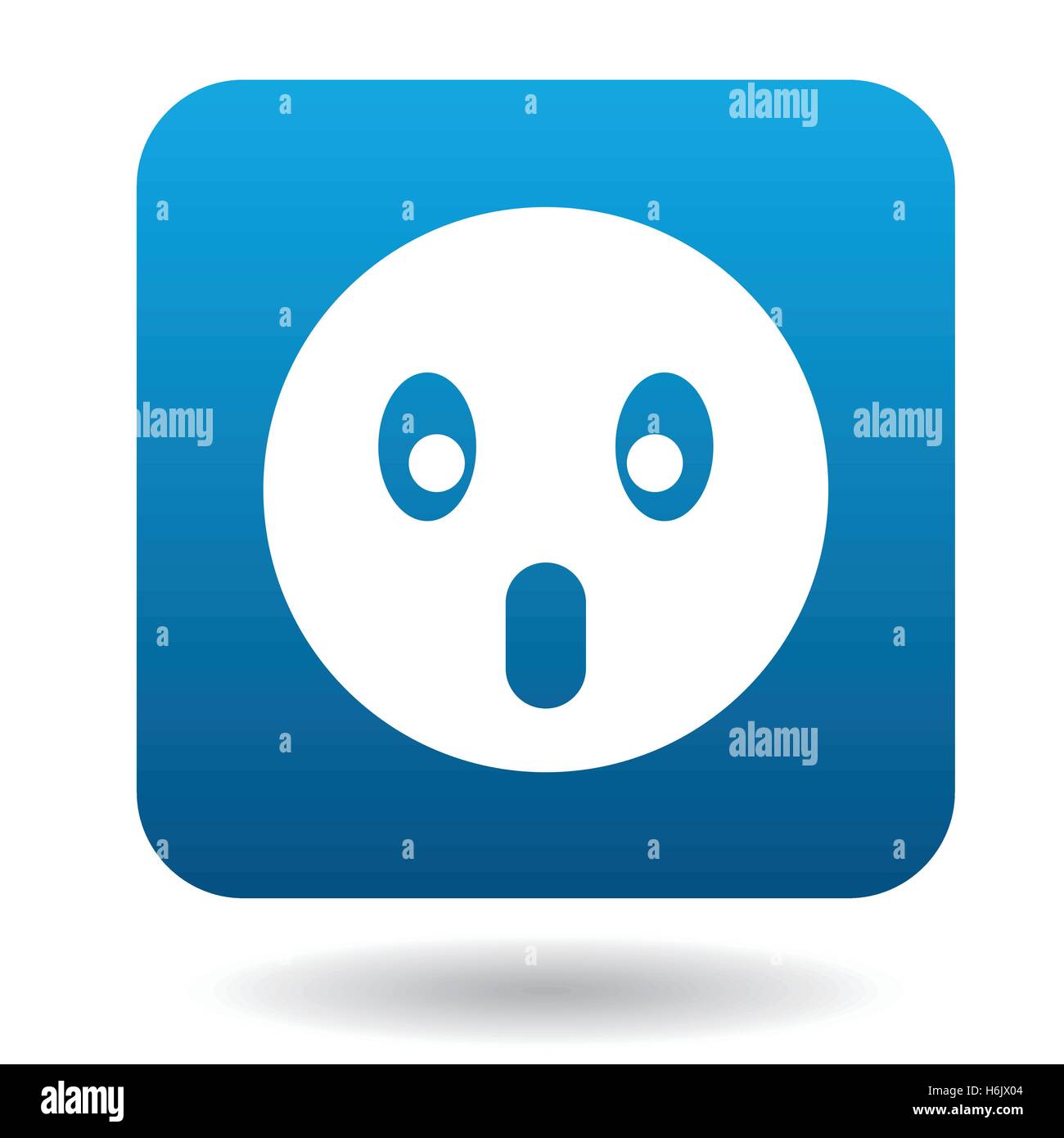 Frightened Emoticon With Open Mouth Icon Stock Vector Image And Art Alamy