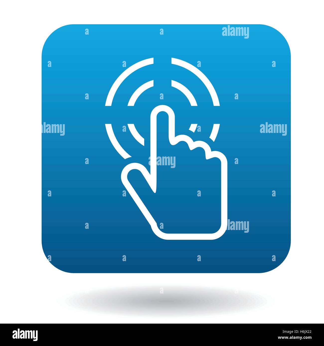 Hand cursor clicks icon in simple style Stock Vector Image & Art - Alamy