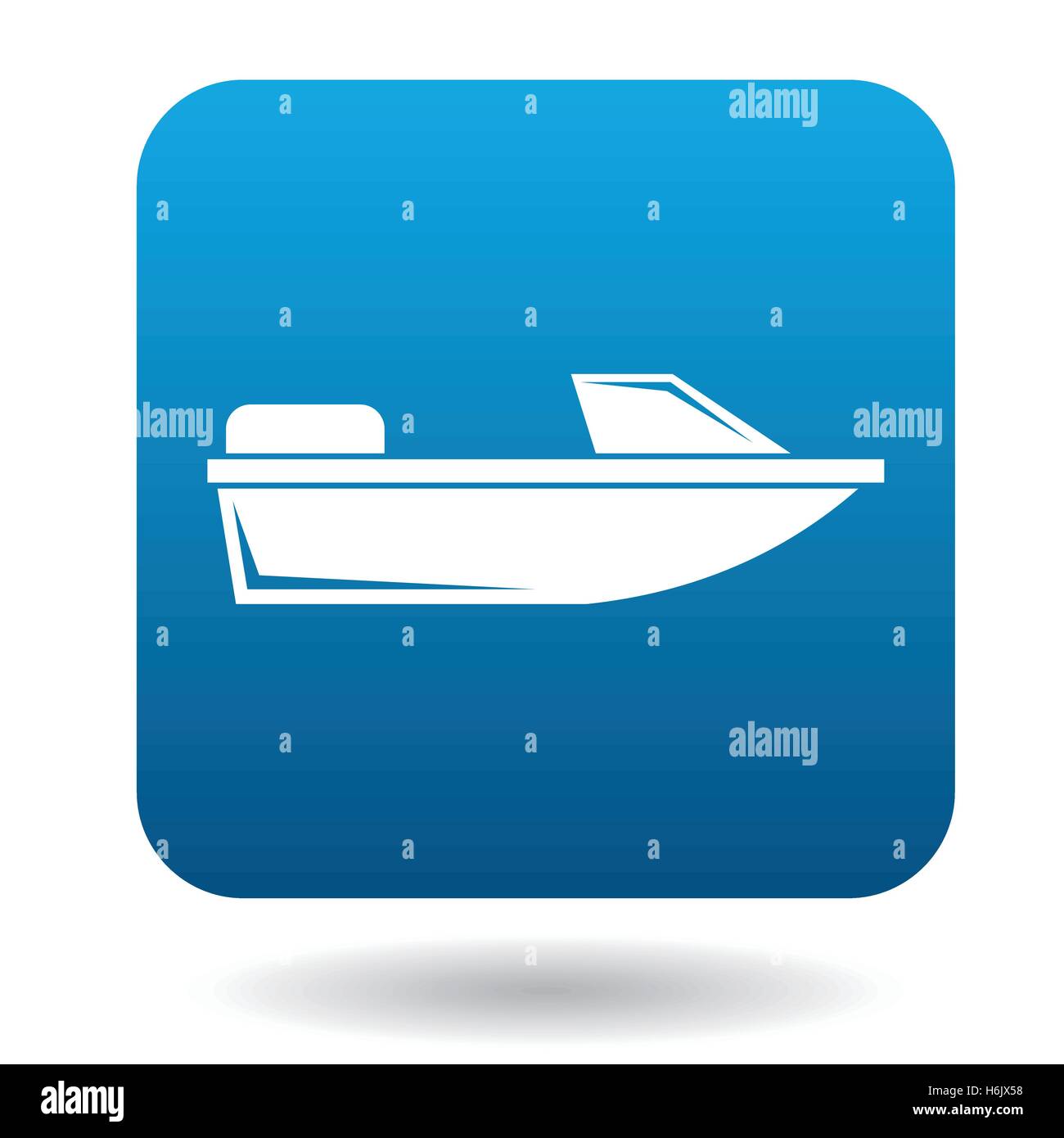 Powerboat icon in flat style Stock Vector Image & Art Alamy