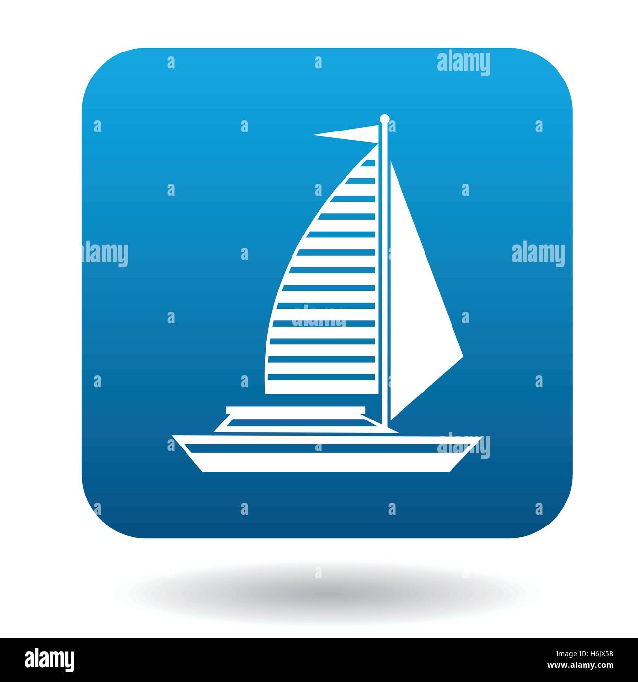 Sailing yacht icon in flat style Stock Vector Image & Art - Alamy