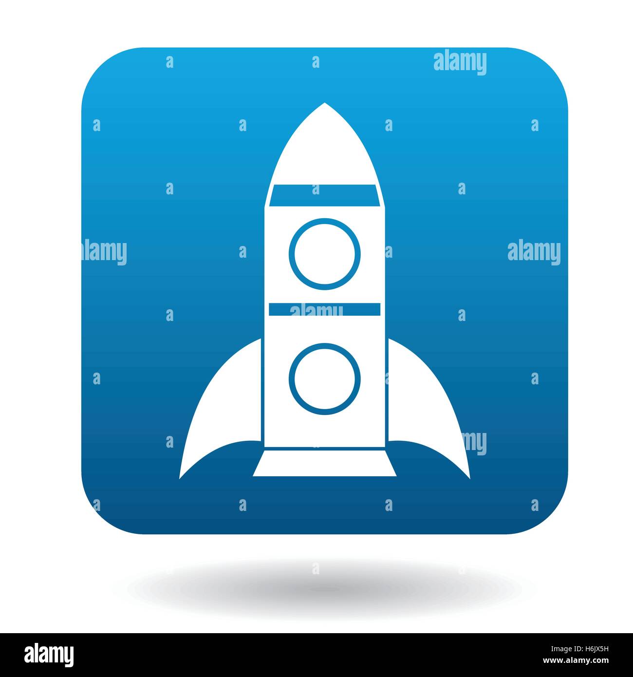 Space rocket icon in flat style Stock Vector Image & Art - Alamy