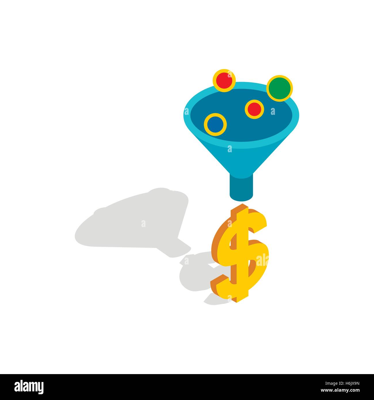 Sales funnel icon, isometric 3d style Stock Vector Image & Art - Alamy