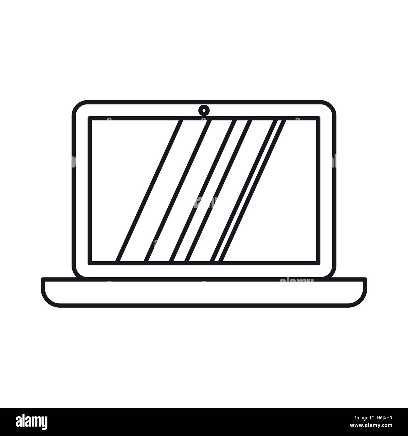Laptop icon, outline style Stock Vector Image & Art - Alamy