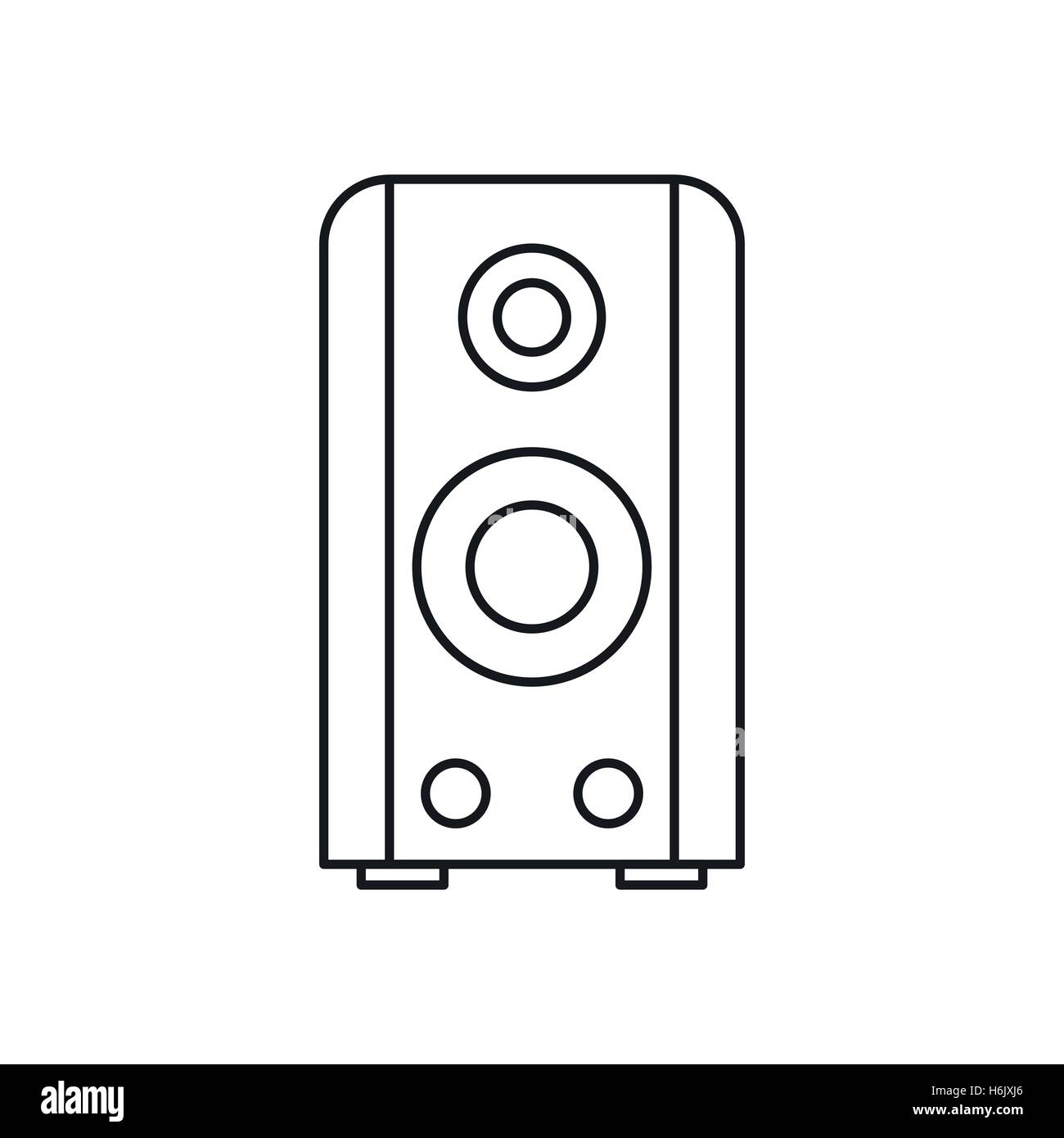 Black sound speaker icon, outline style Stock Vector Image & Art - Alamy